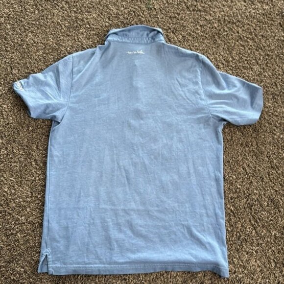 Travis Mathew Medium Blue Golf Polo Shirt - Picture 6 of 8